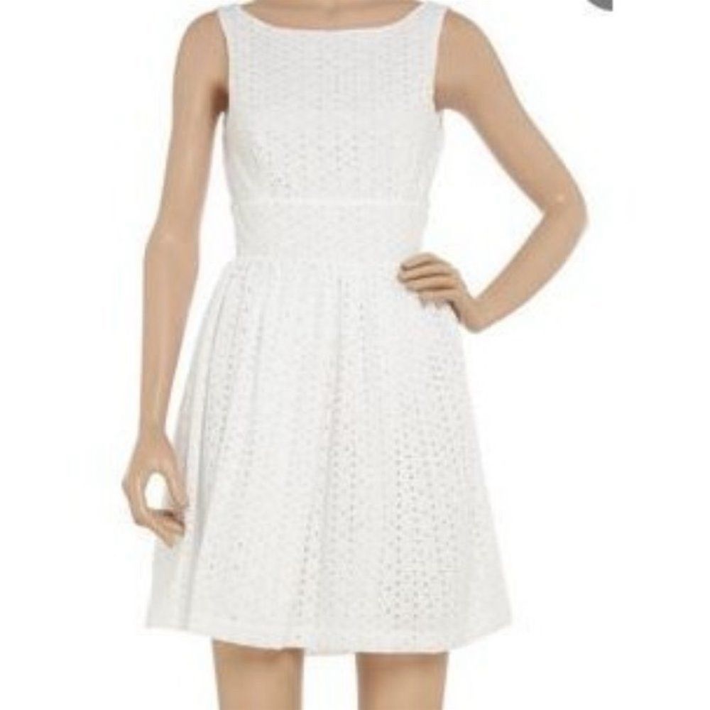 Sara Berman White eyelet Sleeveless dress.